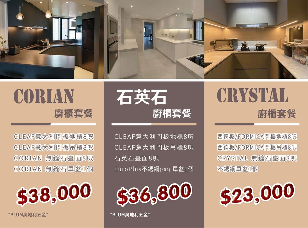 廚房翻新廚櫃2026年套餐